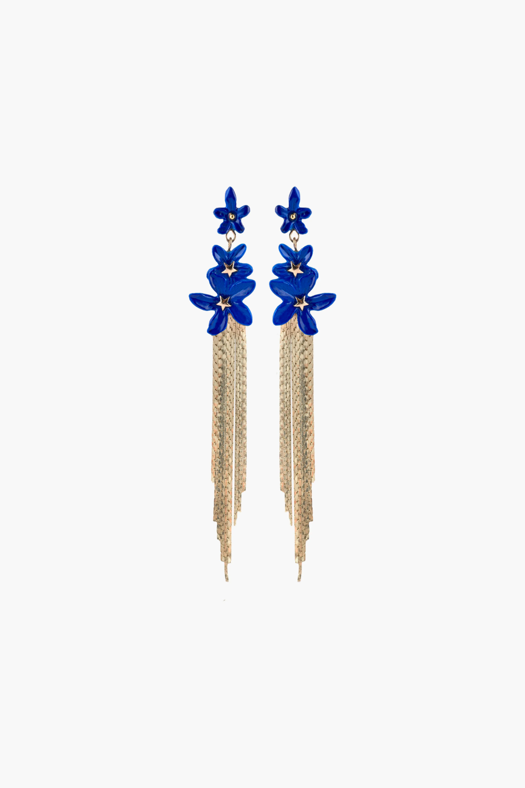 Blue Jasmine Fringe Earrings
