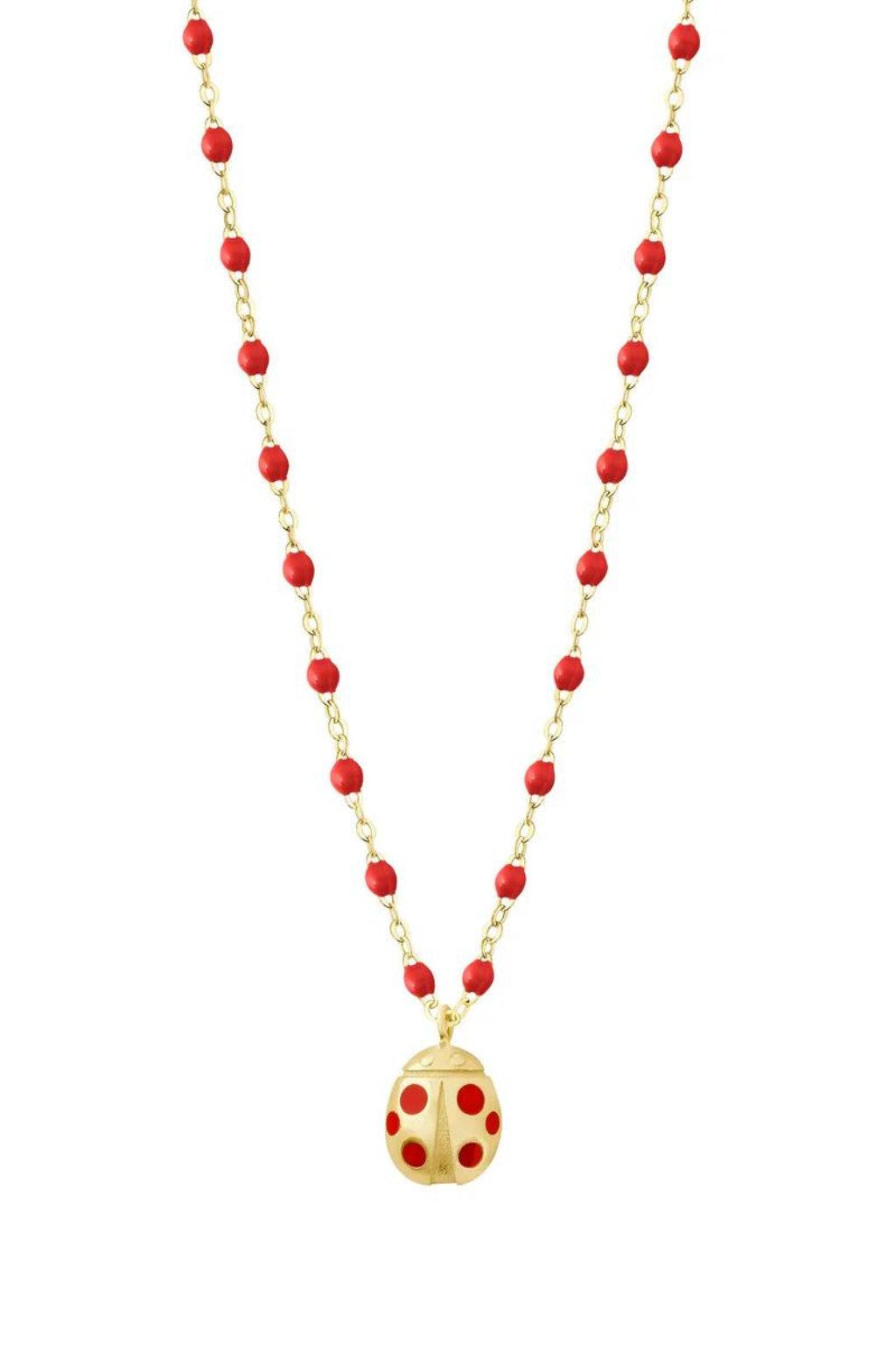 Ladybug Poppy Classic Gigi Poppy Yellow Gold 16.5" Necklace