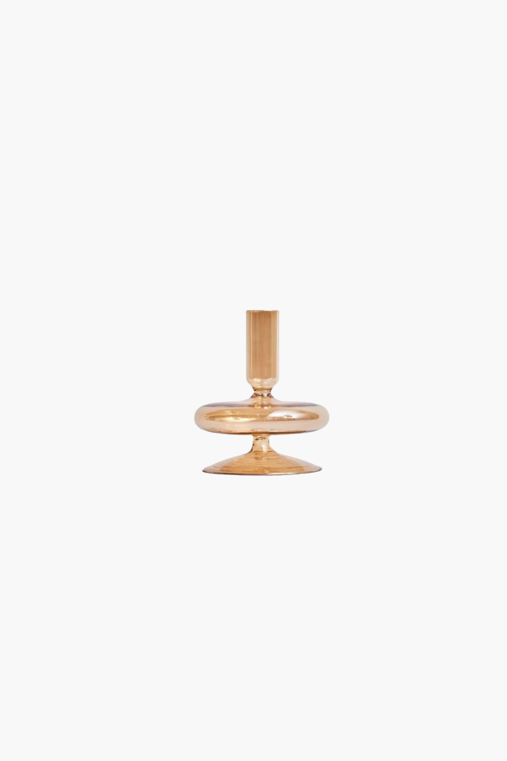 Gold Glass Candlestick Holder