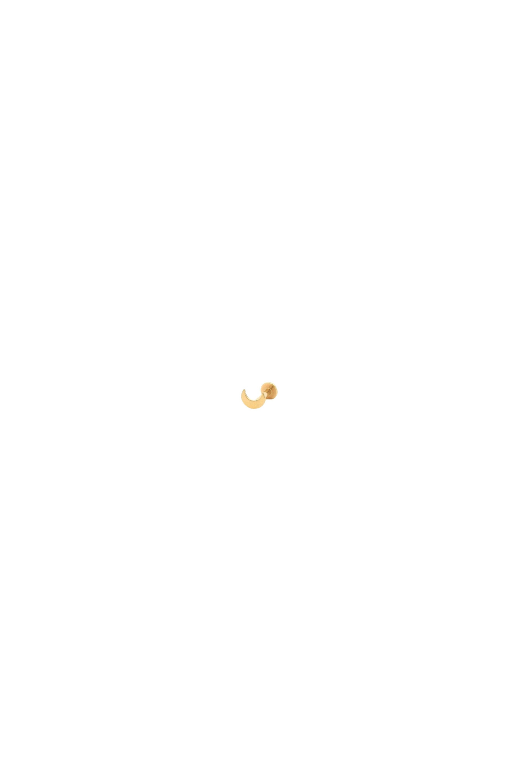 Crescent Moon Flat Back 14k Single Earring