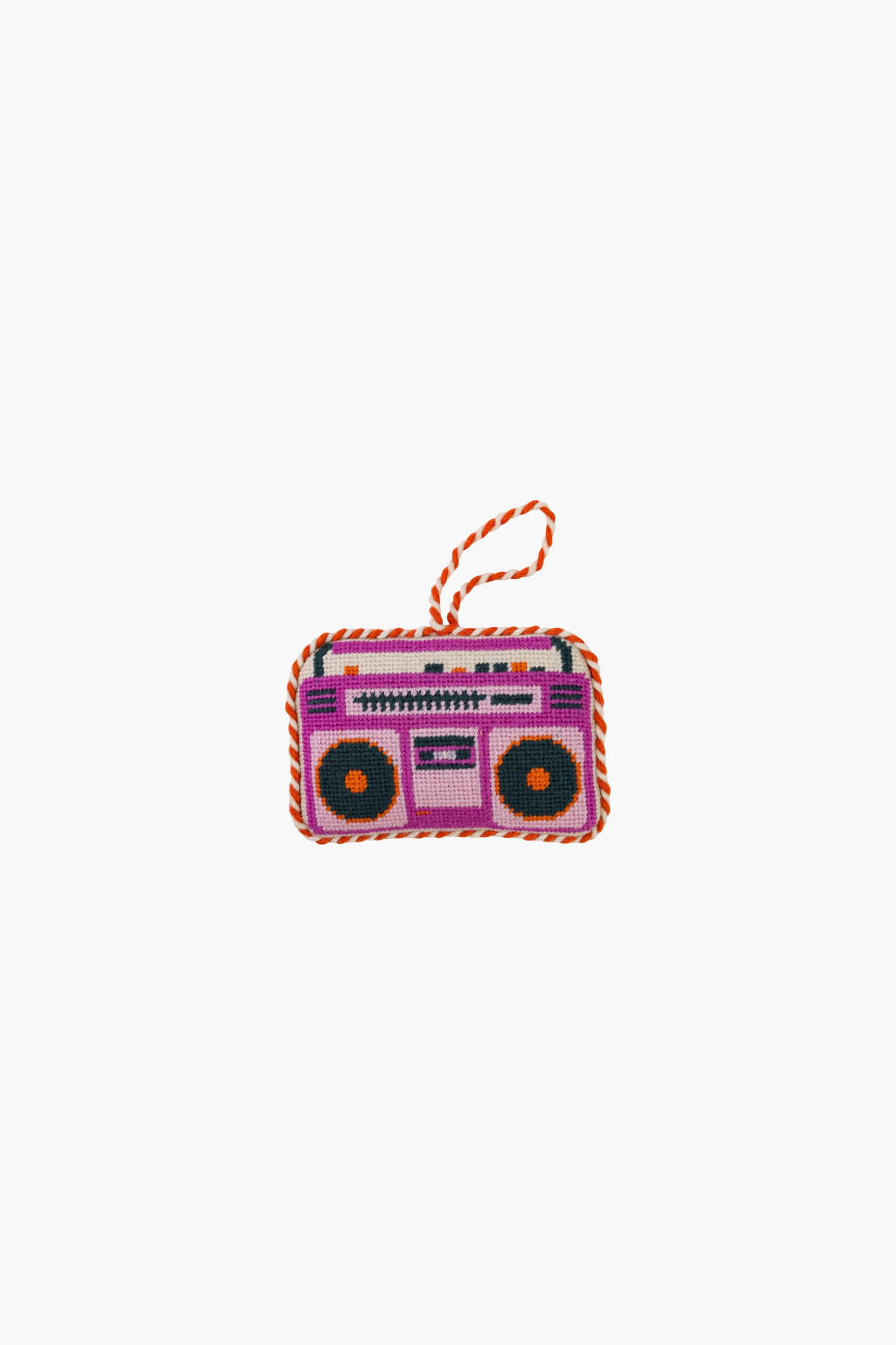 Needlepoint Icon Ornament - Boom Box