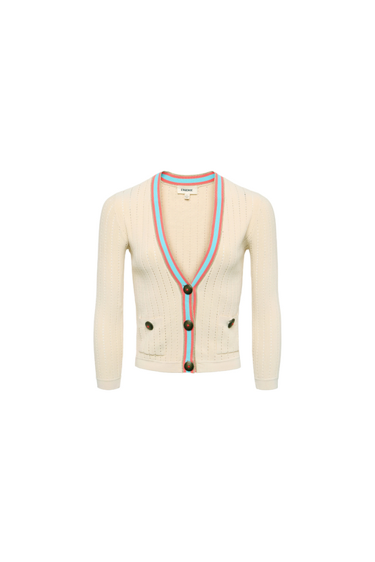 Irvin Pointelle Knit Cardigan
