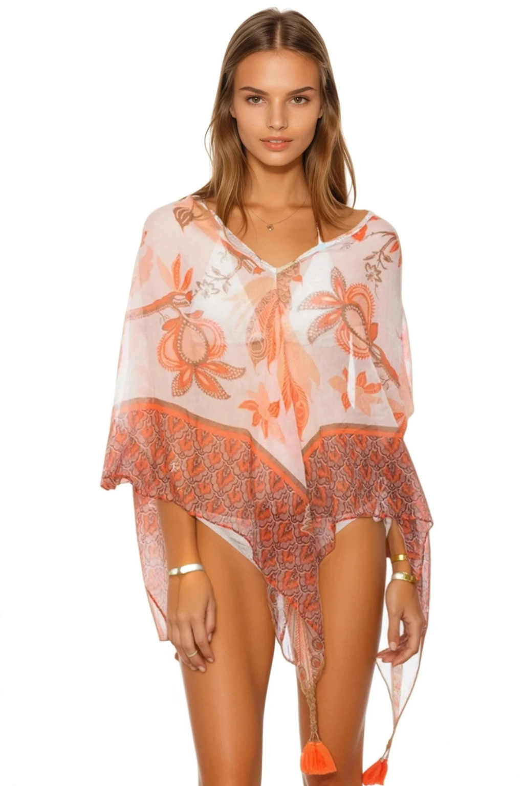 Crop Tassel Poncho