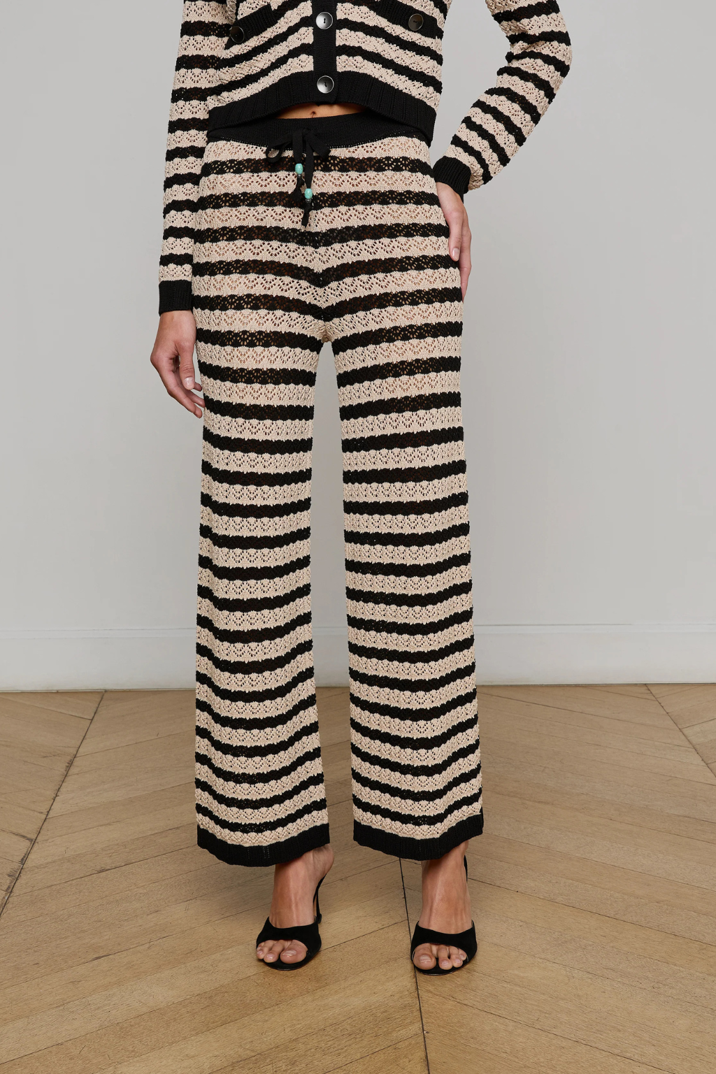 Gaelle Pointelle Knit Pant