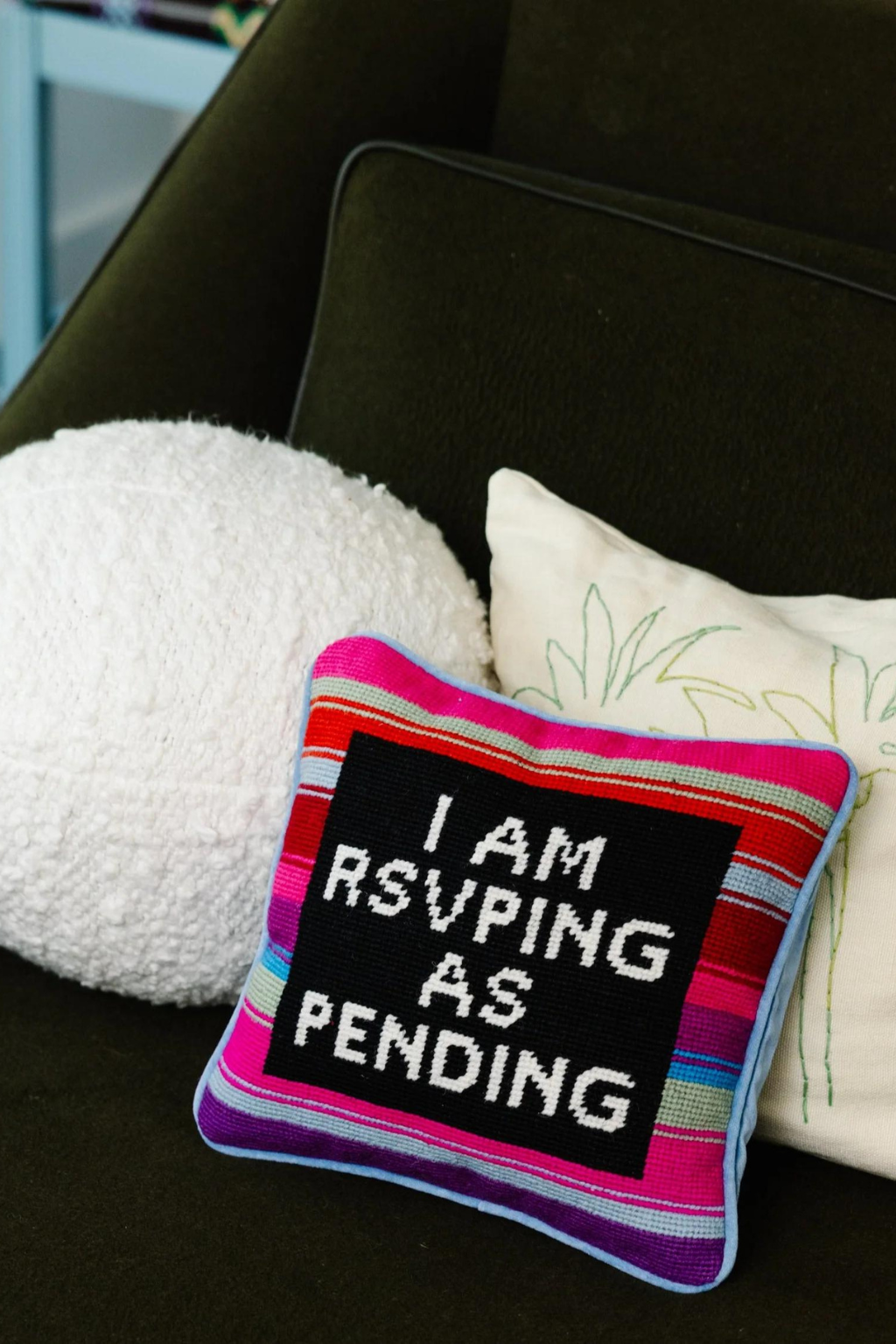 RSVP Needlepoint Pillow