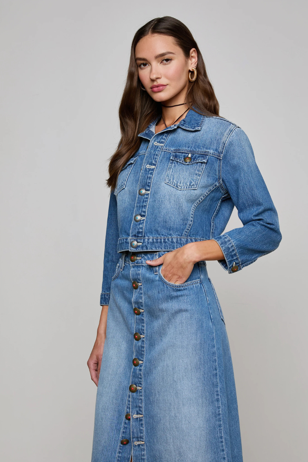 Koda Cropped Denim Jacket