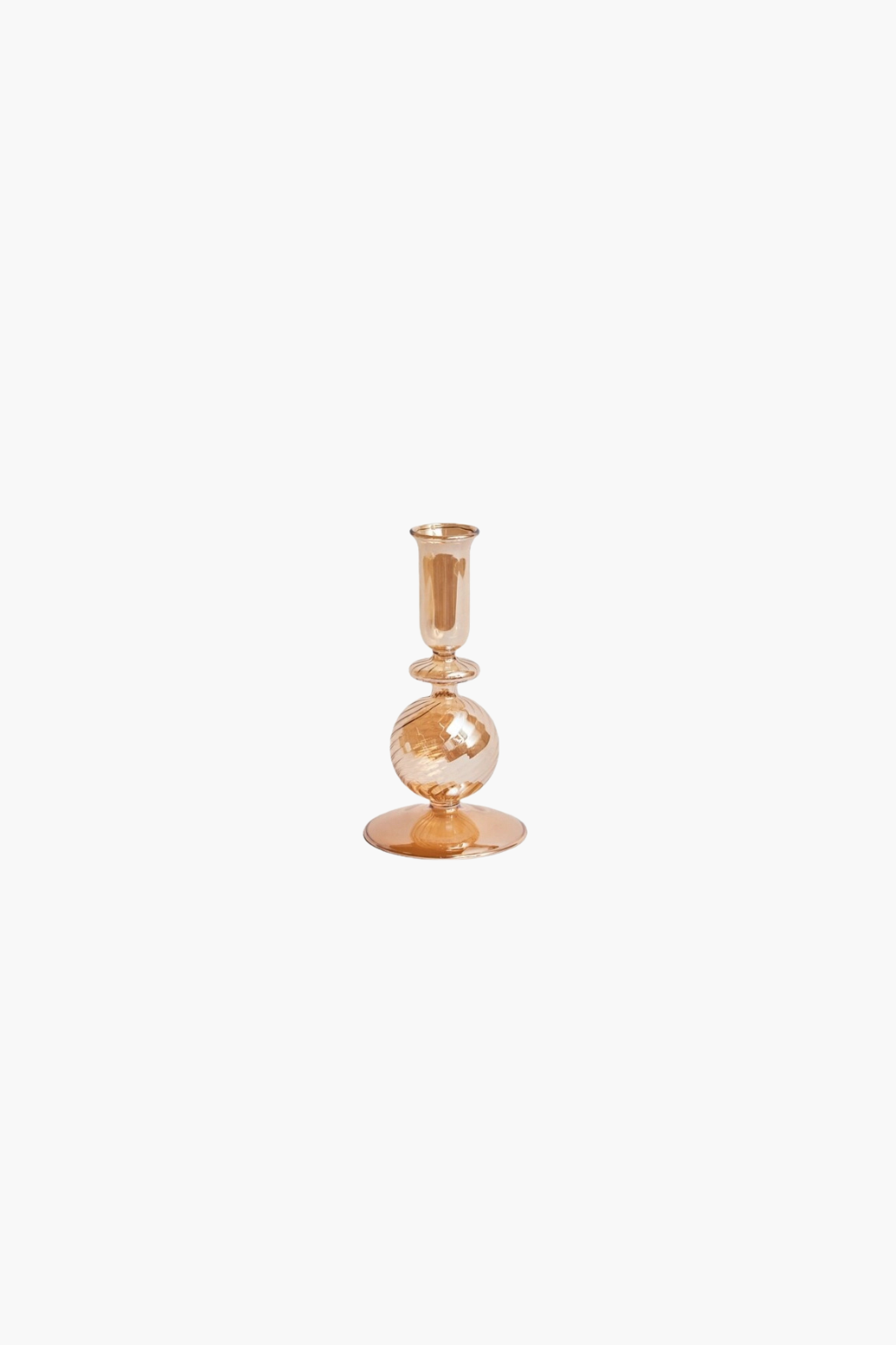 Gold Glass Candlestick Holder