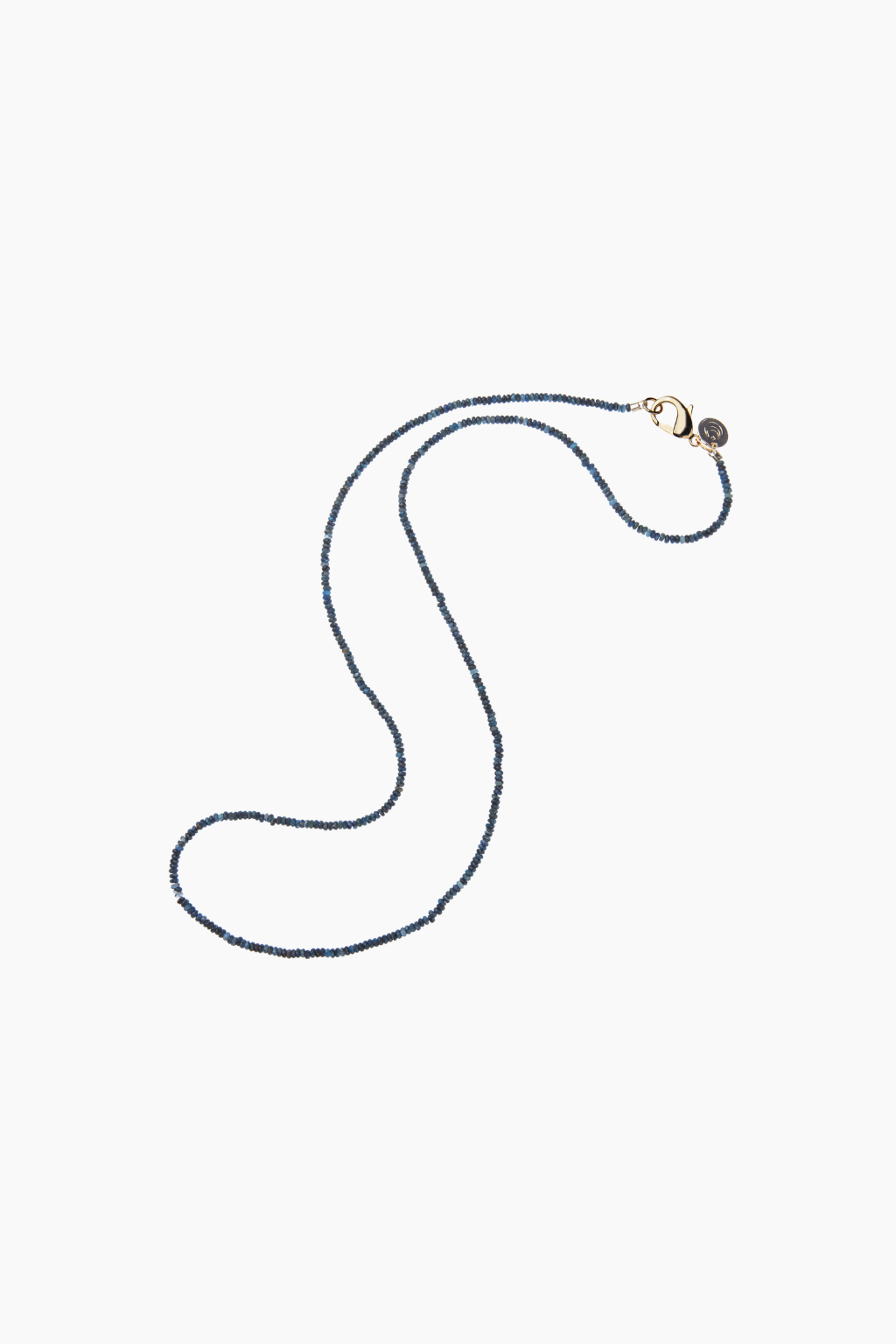 Double Wrap Diamond Cut Beaded Necklace in Kyanite