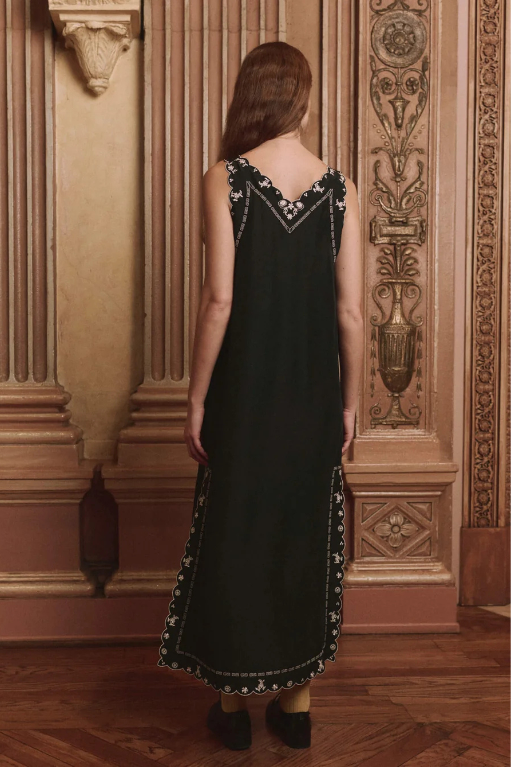 The Embroidered Floral Slip Dress