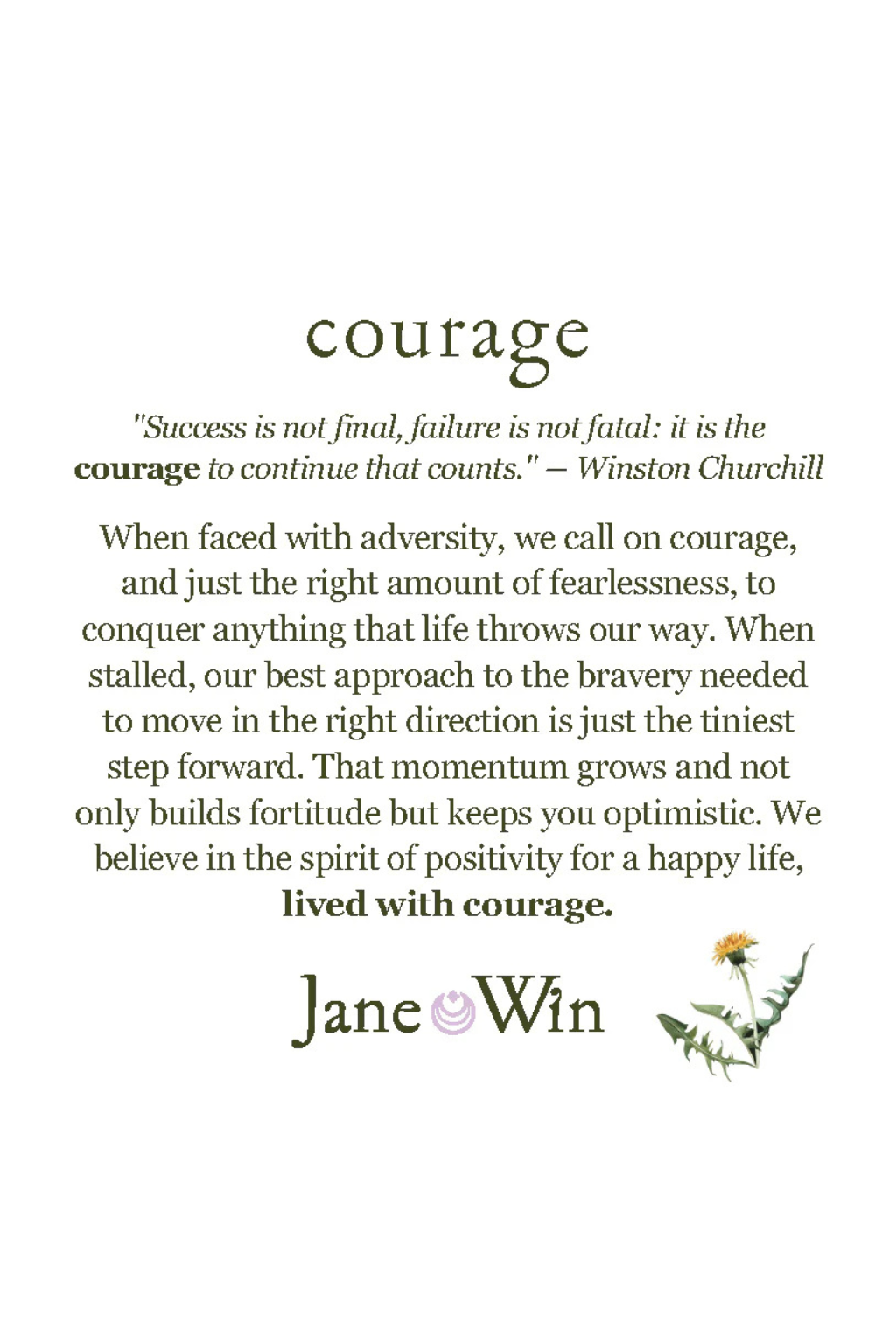 COURAGE JW Original Pendant Coin