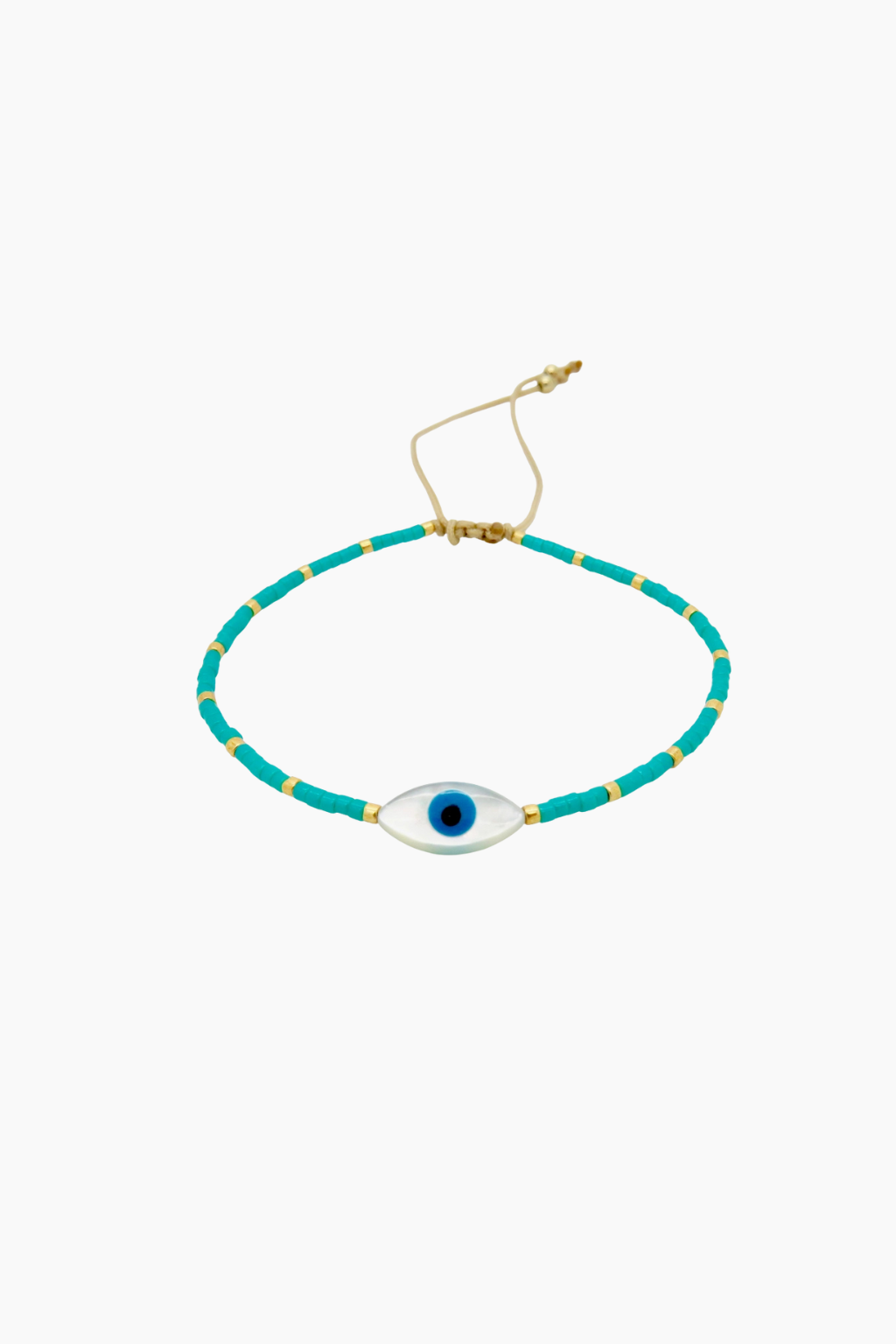 Evil Eye Dainty Bracelet - Turq