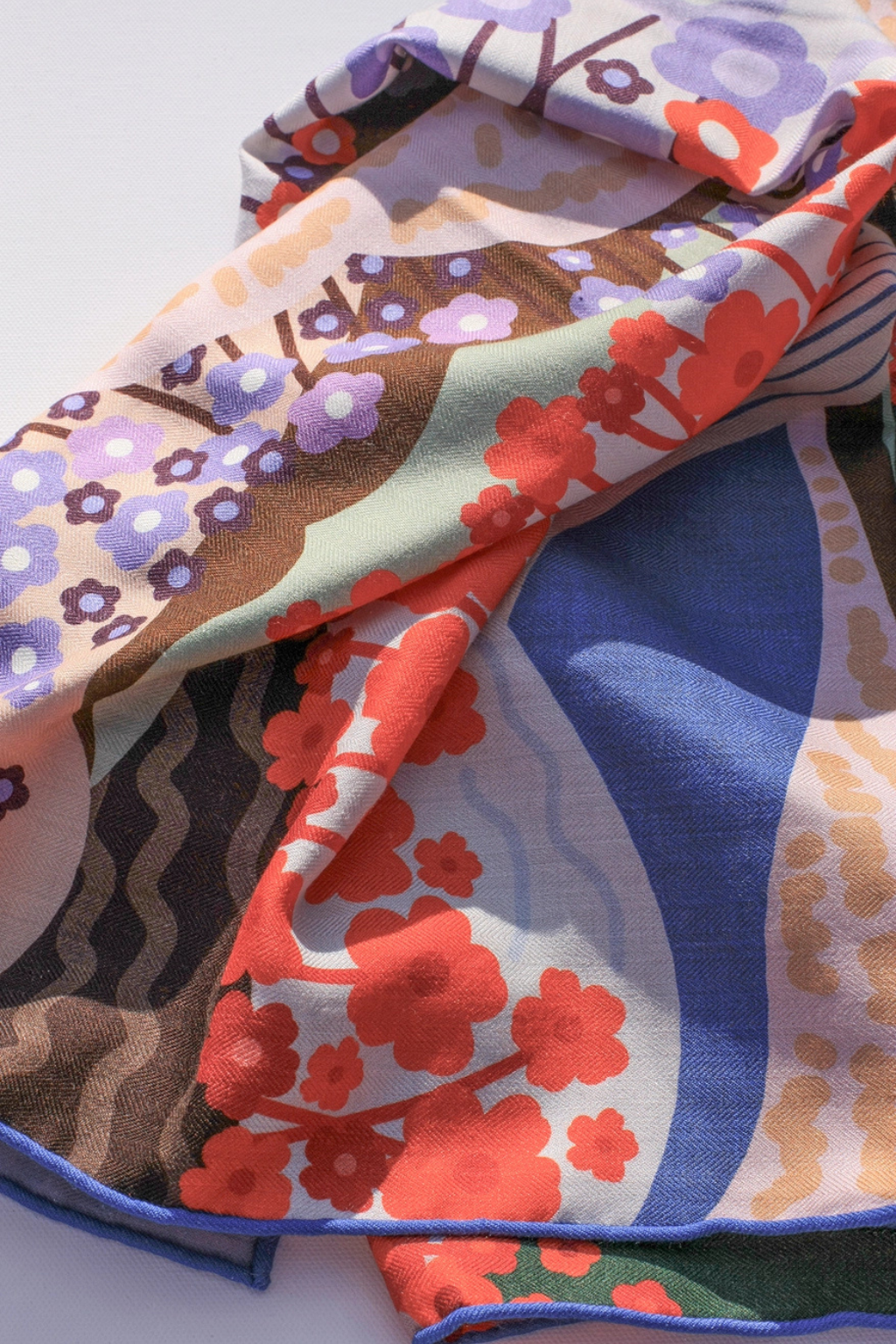 Double Sided Wool Silk Scarf