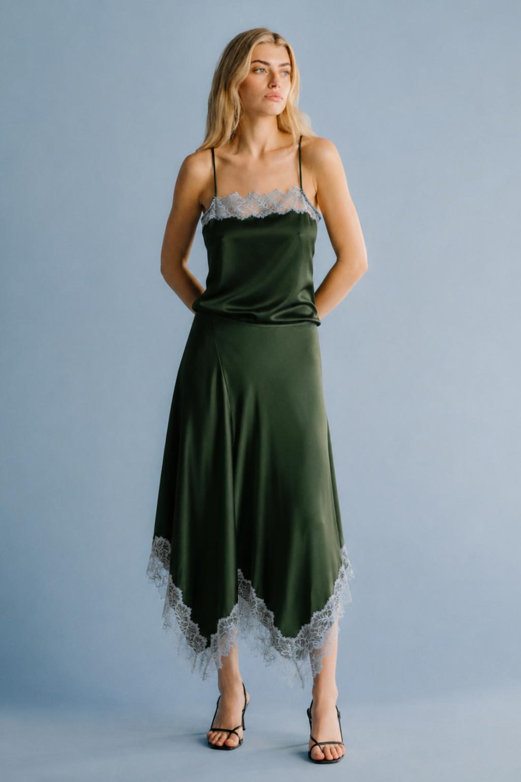 Haya Lace Trim Square Neck Cami