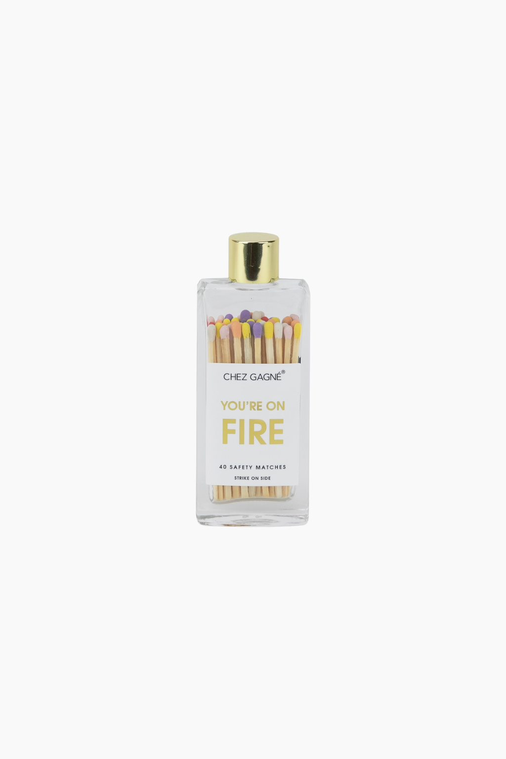 You're On Fire Glass Bottle Matches