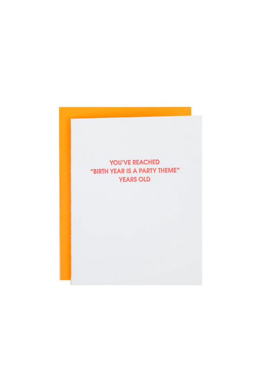 Birth Year Party Theme Card