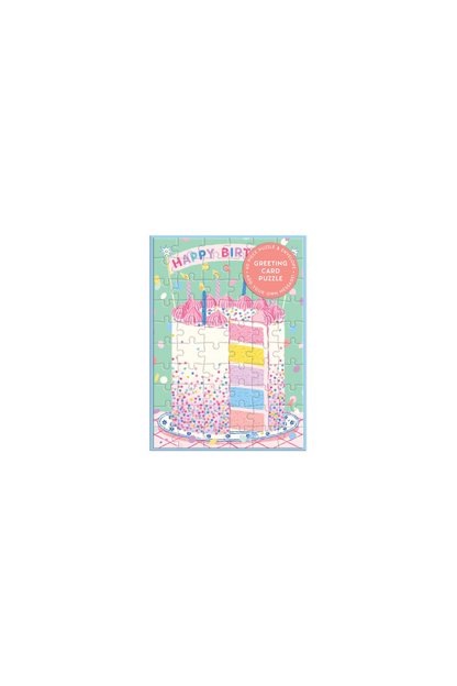 Confetti Birthday Cake Greeting Card Puzzle