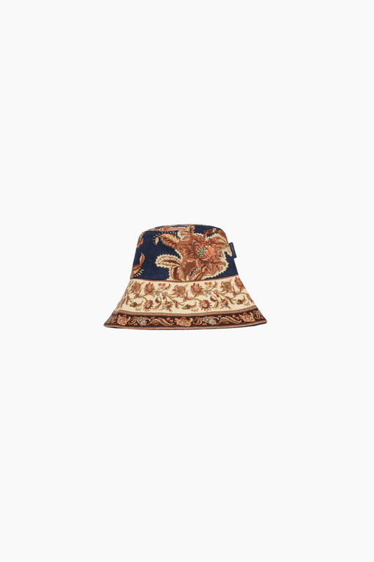 Printed Long Brim Bucket Hat