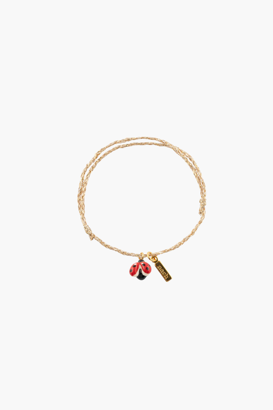 Ladybug Good Luck Cord Bracelet