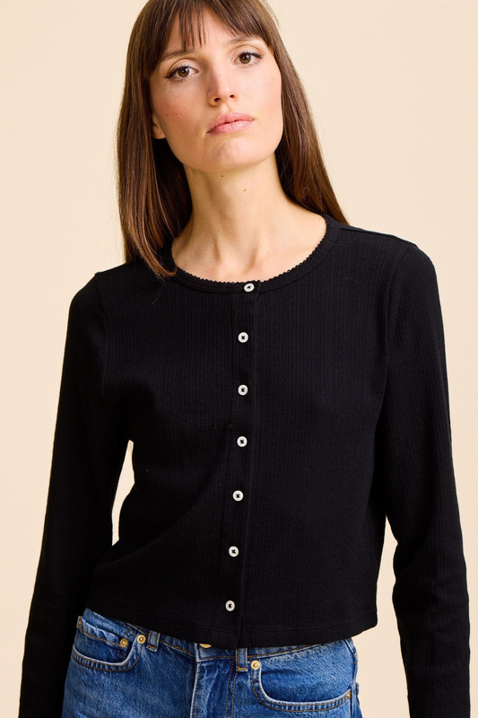 Bibi Pointelle Cardigan