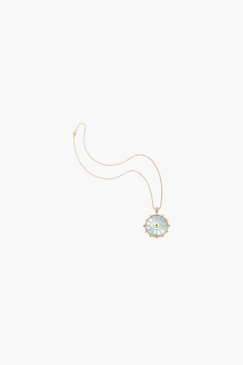 PROTECT Evil Eye Stone Pendant Coin Necklace