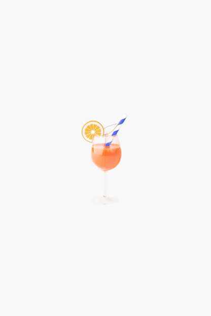 Aperol Spritz Cocktail Glass Christmas Ornament