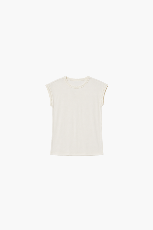 Sleeveless Tulle Tee