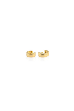 Wide Hinged Huggie Hoop Earrings