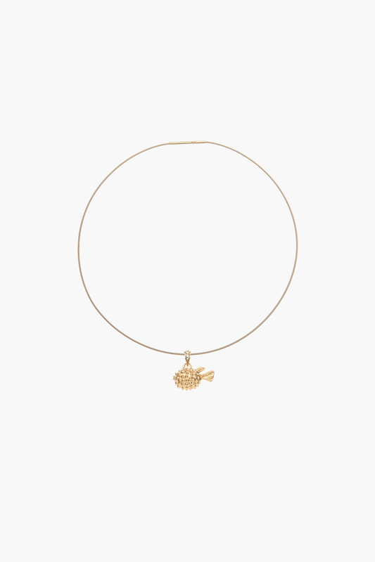 STRONG Puffer Fish Pendant Necklace