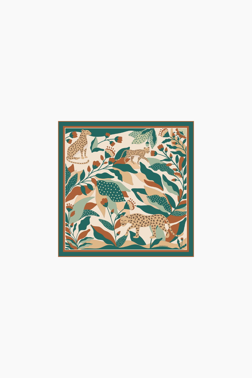 Green Wonderland Double Sided Silk Scarf