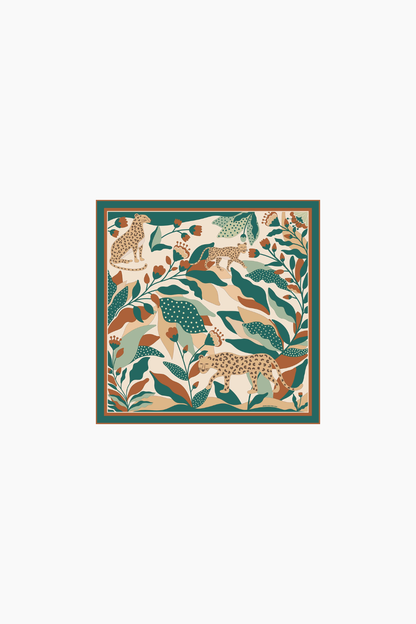 Green Wonderland Double Sided Silk Scarf