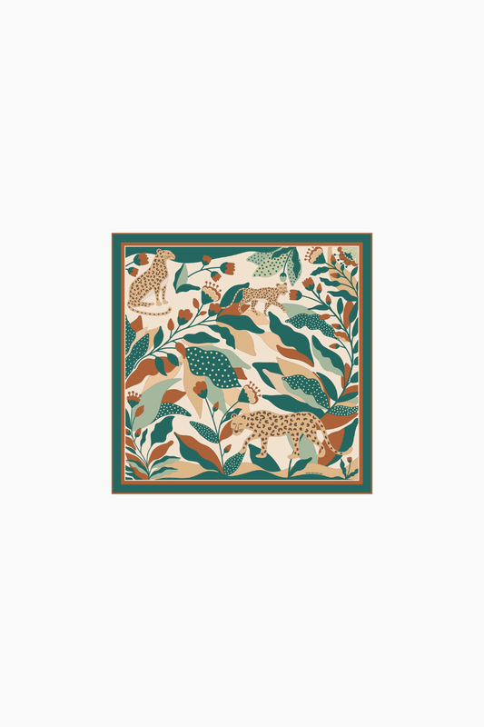 Green Wonderland Double Sided Silk Scarf