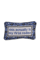 First Rodeo Needlepoint Pillow