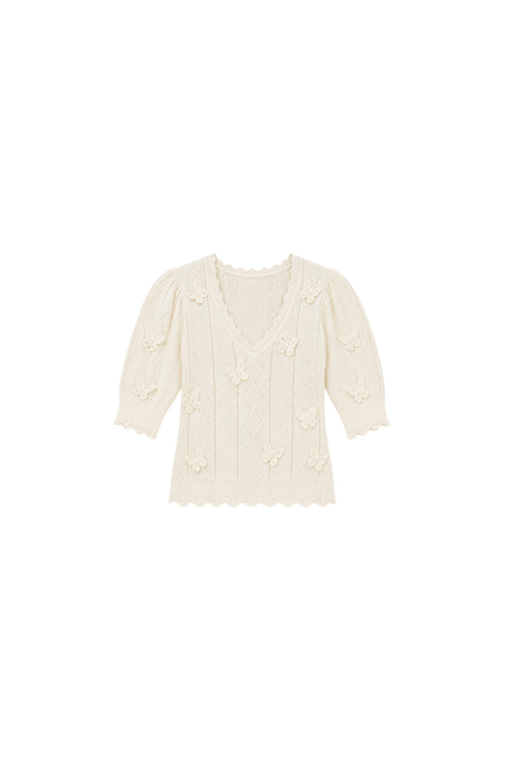 Richelieu Butterflies Knit Top