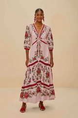 Flower Tapestry Maxi Dress