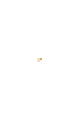 Star Flat Back 14k Single Earring