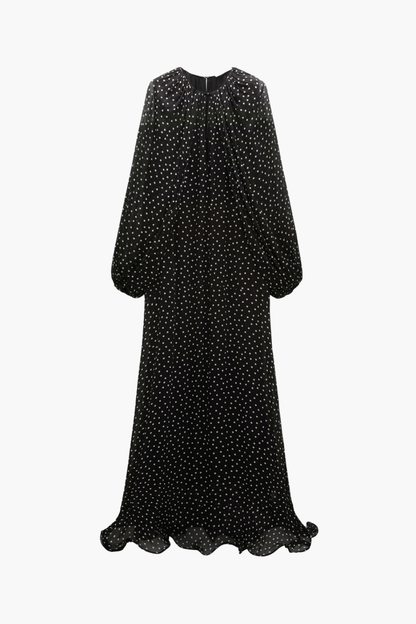 Dancing Dots Dress with Scarf