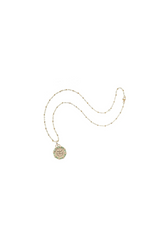 LUCKY Petite Embellished Coin Necklace