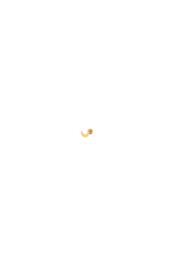 Crescent Moon Flat Back 14k Single Earring