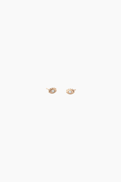 Eye w/ Opal Stud Earrings