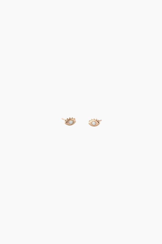 Eye w/ Opal Stud Earrings