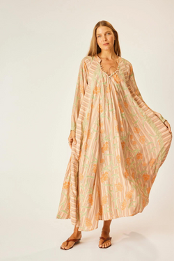 Silk Print Fiore Dress