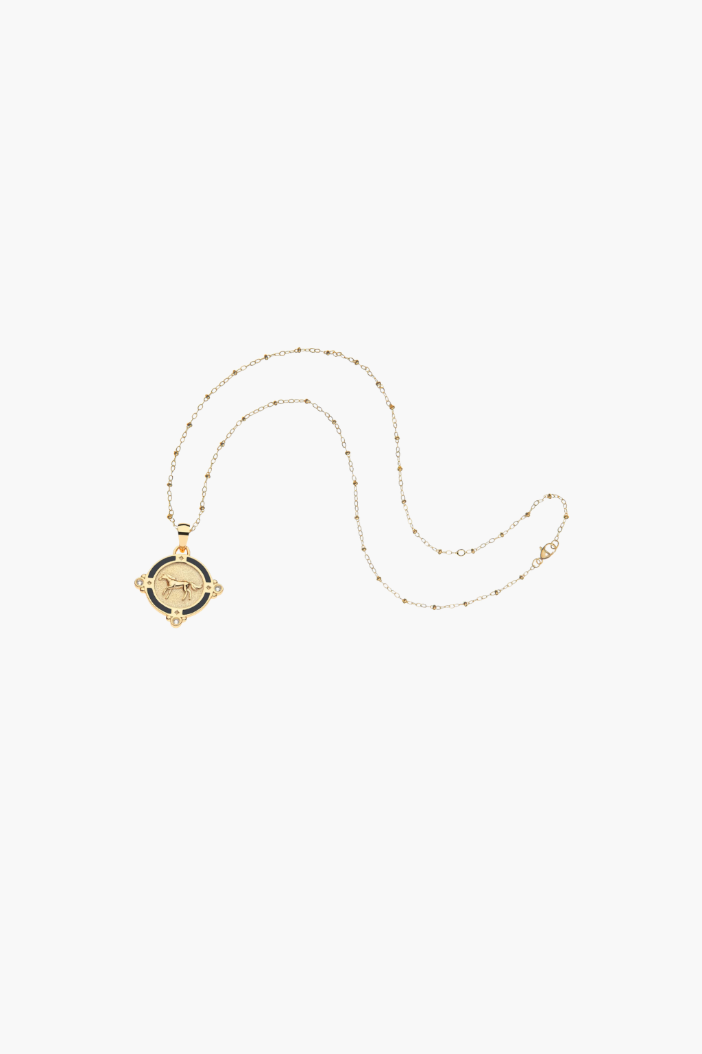 COURAGE Horse Petite Embellished Coin Necklace- TRAY SHOW
