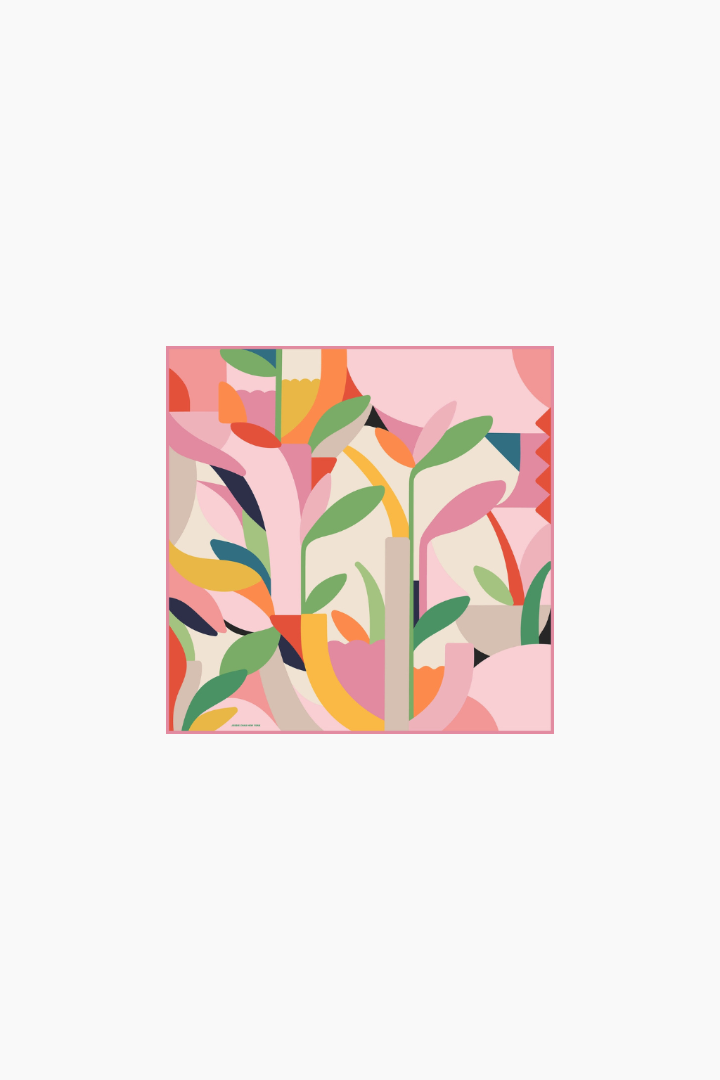 Spring Garden Harmony Double Sided Silk Scarf