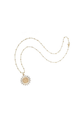 LOVE Petite Embellished Coin Necklace