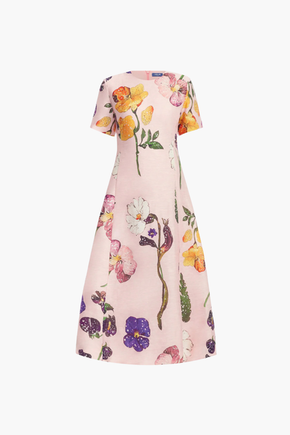 Caroline Short Sleeve Midi Dress