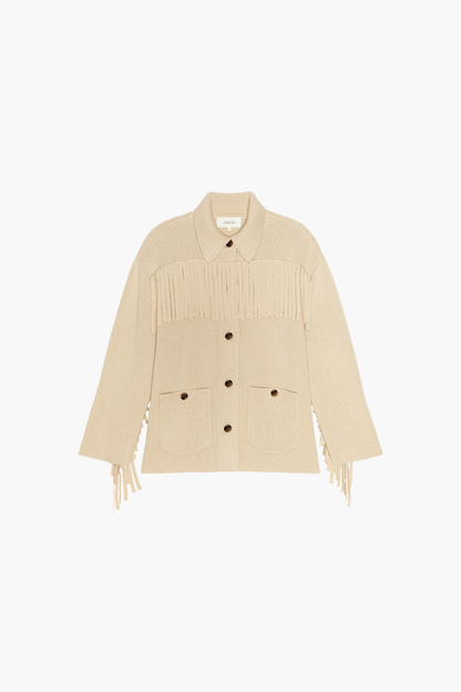 The Western Fringe Sweater Jacket.