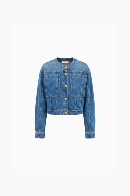 The Briar Collarless Denim Jacket