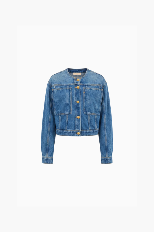 The Briar Collarless Denim Jacket