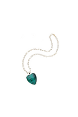 LOVE Carry Your Heart Malachite Pendant Necklace