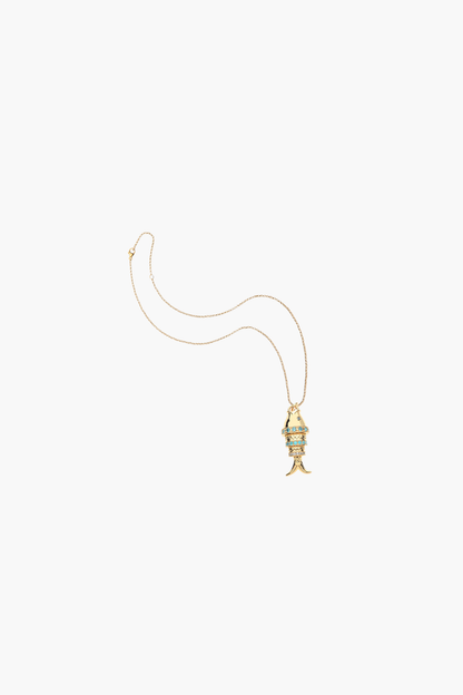 STRONG Rainbow Fish Charm Pendant Necklace